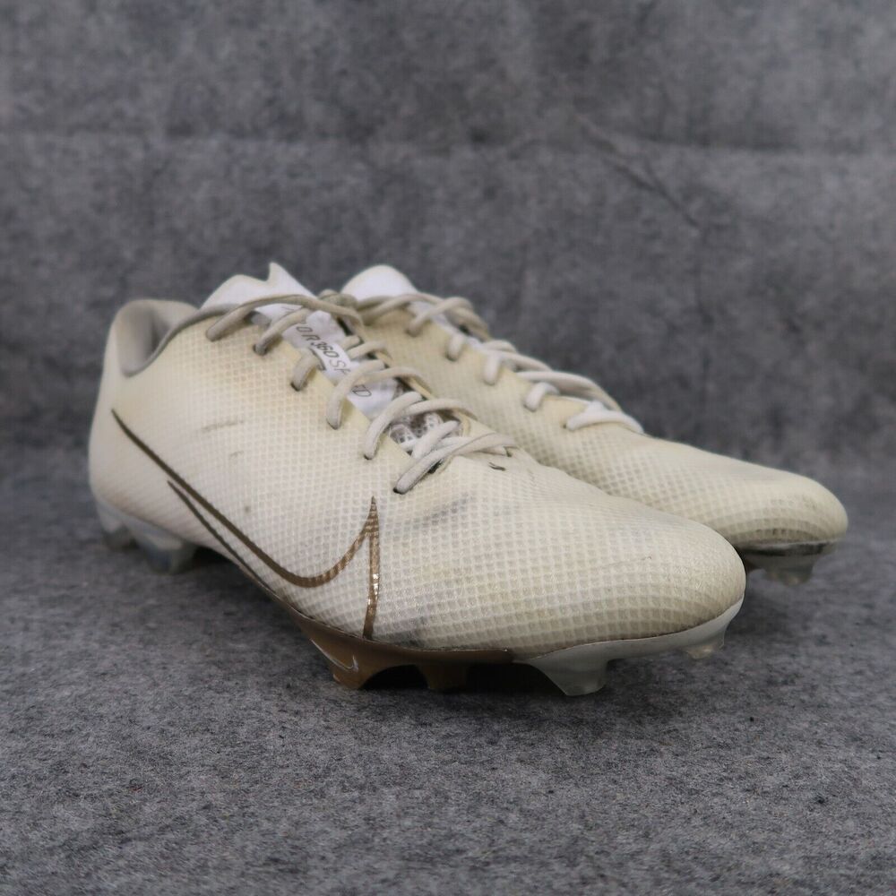 Nike Shoes Mens 13 Football Cleats Vapor Edge 360 White Gold Sport Athletic Low
